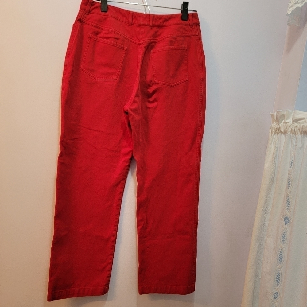 St John Sport Red Jeans Size 10 - Picture 2 of 13